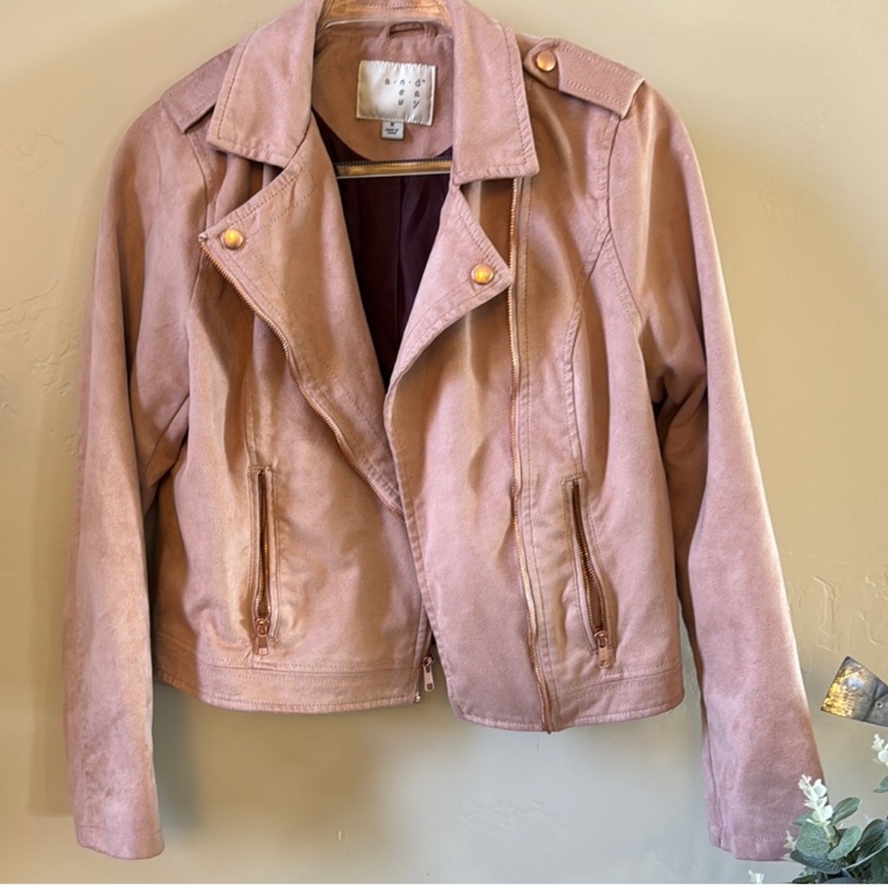 a new day blush faux suede jacket